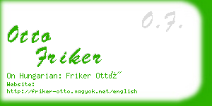 otto friker business card